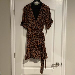 Gianni Bini Leopard Print Wrap Dress